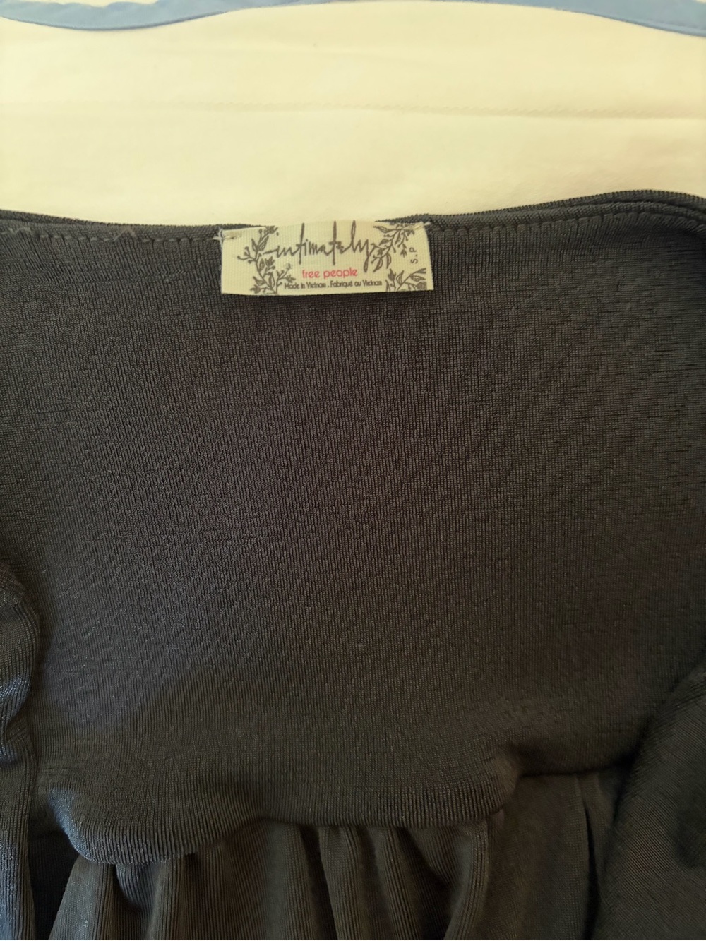 Free People Off-Shoulder Black Knit Sweater